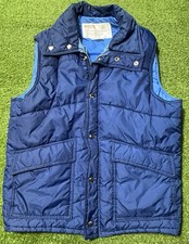Vintage 80’s Montgomery Ward Puffer Vest Men's Medium Navy Blue Down Feather