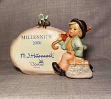 Goebel Hummel Merry Wanderer (with Bumble Bee) Display Plaque Millennium 2000