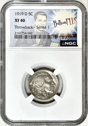 1919 D BUFFALO NICKEL NGC XF40