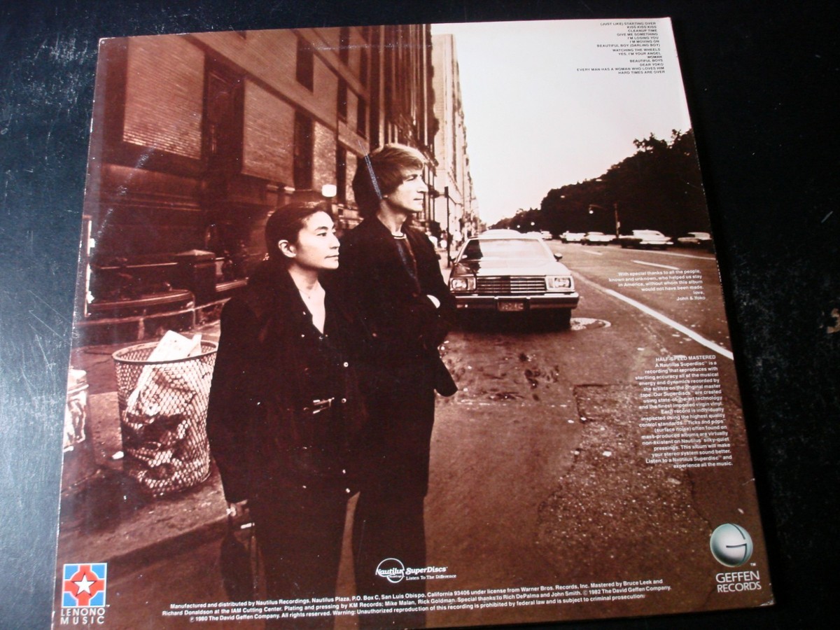 JOHN LENNON YOKO ONO DOUBLE FANTASY LP RECORD SUPERDISC HALF SPEED