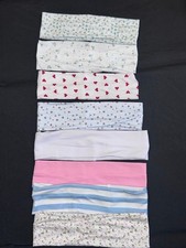 8 Pcs Women s Girls Soft Fabric Headbands Hair Bands Floral Hearts Pink Blue