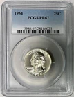 1954 Proof Silver Washington Quarter, PCGS PR-67