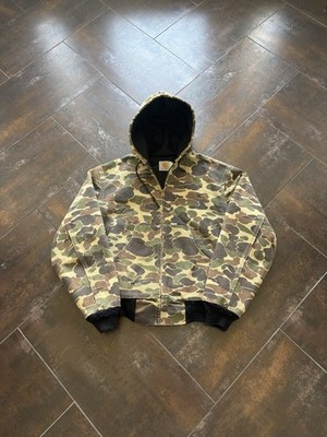 Rare Vintage Carhartt Duck Camo Mens XL Jacket Thermal Mesh JR103