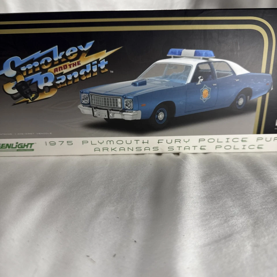 1:18 Diecast Smokey and the Bandit 1975 Plymouth Fury Police Pursuit Arkansas - Image 4 of 4