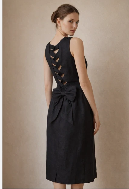 chinese dress ladies Odette Linen Dress
