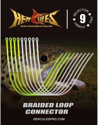 HERCULES Fly Fishing Leader Connector for line 9Pcs Pro Selection Yellow 