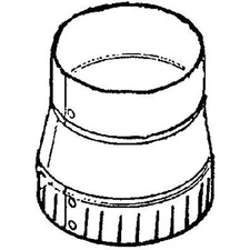 Imperial Manufacturing Group BM0063 7" X 8" Black Matte Increaser