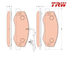 Brake pad set, disc brake Cotec TRW GDB1885 for Renault