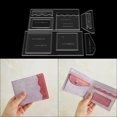 Leather Craft Credit Card Holder Bag Case Purse Wallet Pouch Pocket Pattern Tool