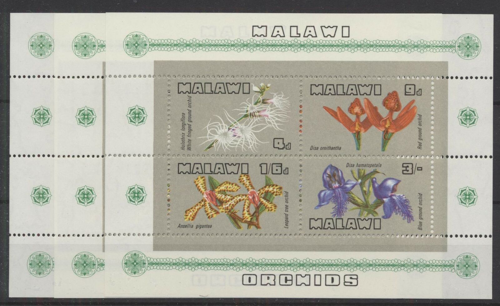 Our shop most popular P26153 Sales results No. 1 Malawi flowers good very sheet fine MNH X3