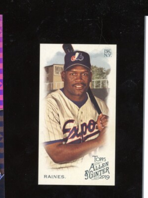 Tim Raines 2019 Topps Allen and Ginter Mini Brooklyn Back Serial #d 19/25 Expos