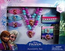 Frozen Elsa 15PC Hair Accessory Kit-Barrettes,hair ties,and Hair Elastics-New 
