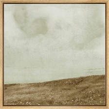 Hill Landscape Wall Art Framed Canvas Print Vintage Decor