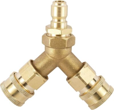 #ad Pressure Washer Tee 3 8quot; Fitting Splitter Coupler Connect Gun to Power Washer $22.50