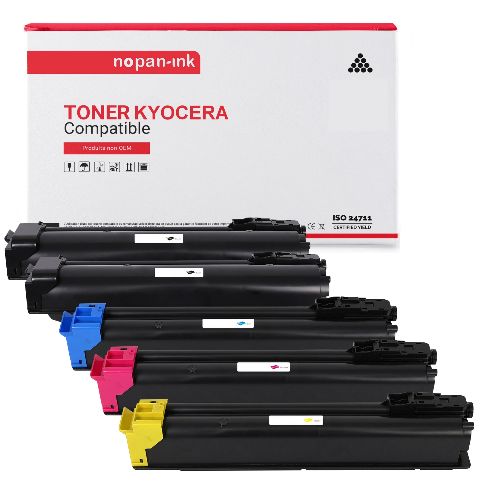 Toner KYOCERA TK5215K compatible imprimante laser noir couleur pack