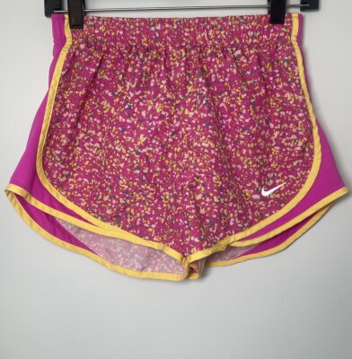 Nike Dri-Fit Tempo Icon Clash Running Shorts DD2279-601 Women s S Pink/Yellow