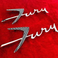1956 1957 Plymouth Fury Rear Fender Script Set Reproduction Free Shipping 1956 1957 Plymouth Fury Rear Fender Script Set Reproduction Free Shipping