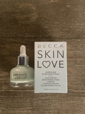 Becca skin love glow elixir glow nectar brightening new in box full size 0.98oz 