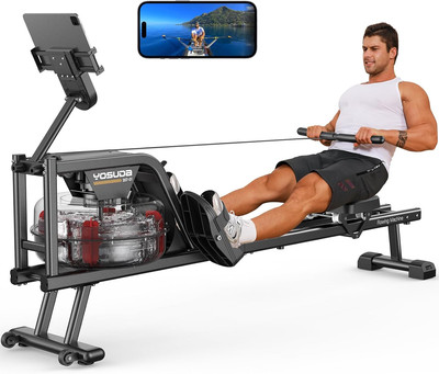 YOSUDA Magnetic/Water Rowing Machine 350 LB Weight Capacity - Foldable Rower for
