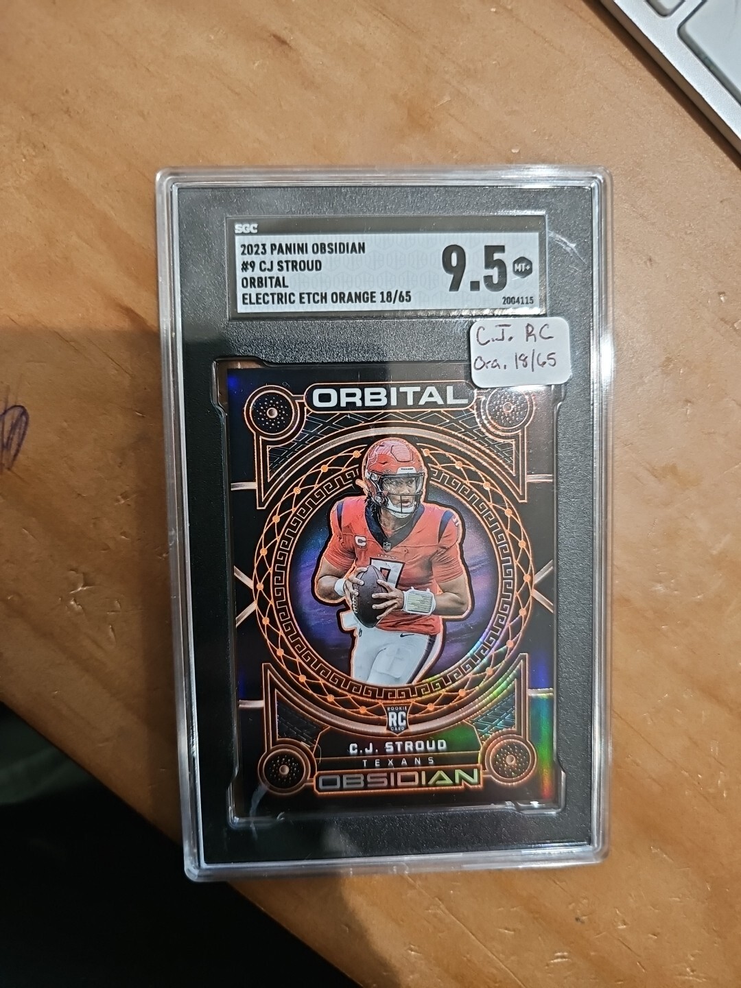 2023 CJ Stroud RC Obsidian Orbital Etch ORANGE #/65 SGC 9.5 ROOKIE