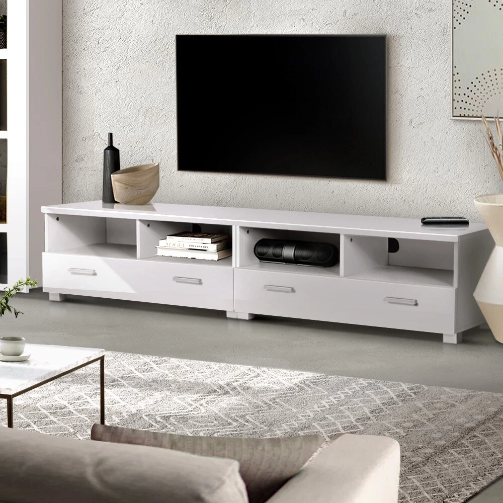 180cm TV Cabinet Entertainment Unit Stand Storage Drawers Lowline