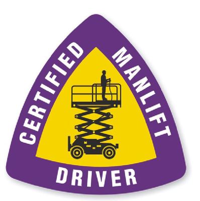 2'' Certified Manlift Driver Hard Hat Decal Hard Hat Sticker Helmet Safety H254