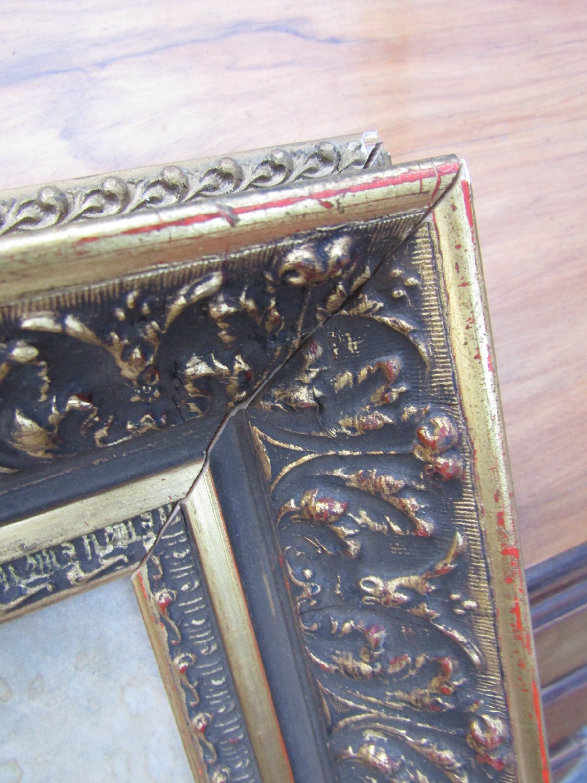 old wooden picture frame large and ornate. eBay