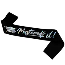 Mastered It Satini Sash Master's Graduation GiftsClass of 2025 Graduation Sat...