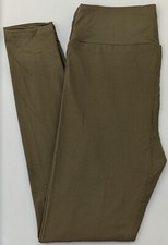 One Size LuLaRoe OS Leggings Solid Olive Green Essential Collection NWT 62