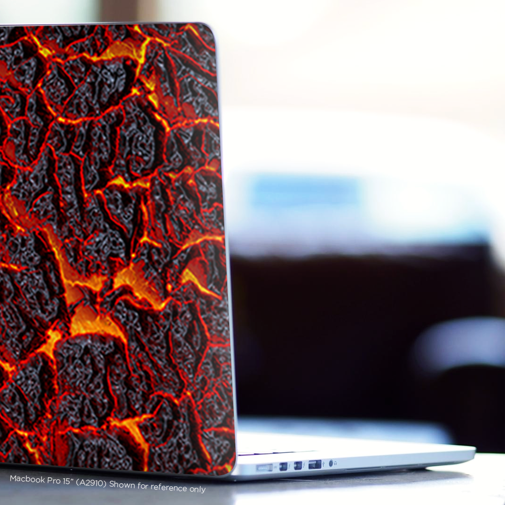 Skin Déco Pour MacBook Air 13" – Effet Bois Vieilli Orange Brûlé, Vinyle De Qualité