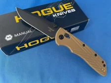 Hogue Deka Knife Black Coated Magnacut Clip Point FDE Polymer ABLE Lock 24377