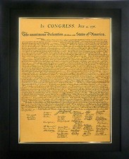 Declaration Of Independence Fine Quality Replica 27x34