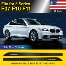 Performance Side Skirt Stickers GLOSS Vinyl Decal Trim for BMW F07 F10 F11 5 Ser