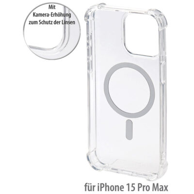 Xcase Transparente MagSafe-Hybrid-Hülle für iPhone 15 Pro Max, Polycarbonat