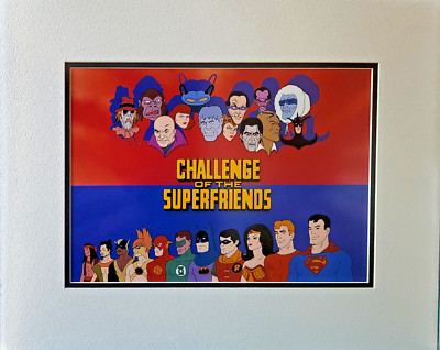Challenge of the Superfriends TV Title Scene (1978) Hand Painted Animation Cel