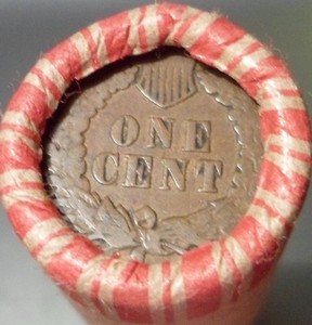 Estate Mixed Wheat and Indian Head Cent Roll with Indian Head Cent ends d3