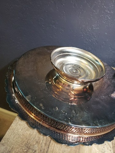 Oneida Countess Lazy Susan Silverplate Webster Wilcox 15.5" Diameter, 3" Tall - Imagen 7 de 9