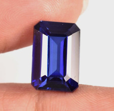 Pierre précieuse en vrac véritable saphir bleu de Ceylan naturel de 8,30 cara...