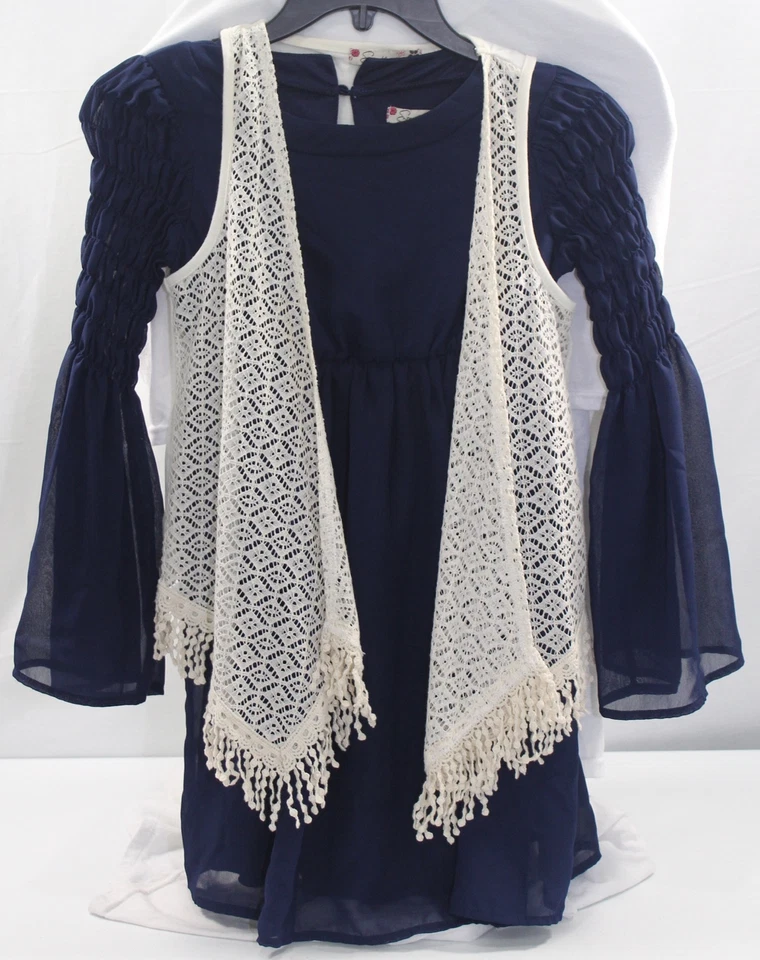 Clothing Lot 5 pcs Speechless & Sequin Hearts Youth Girls Sz 8 Medium Vest Dress - Image 2 of 4