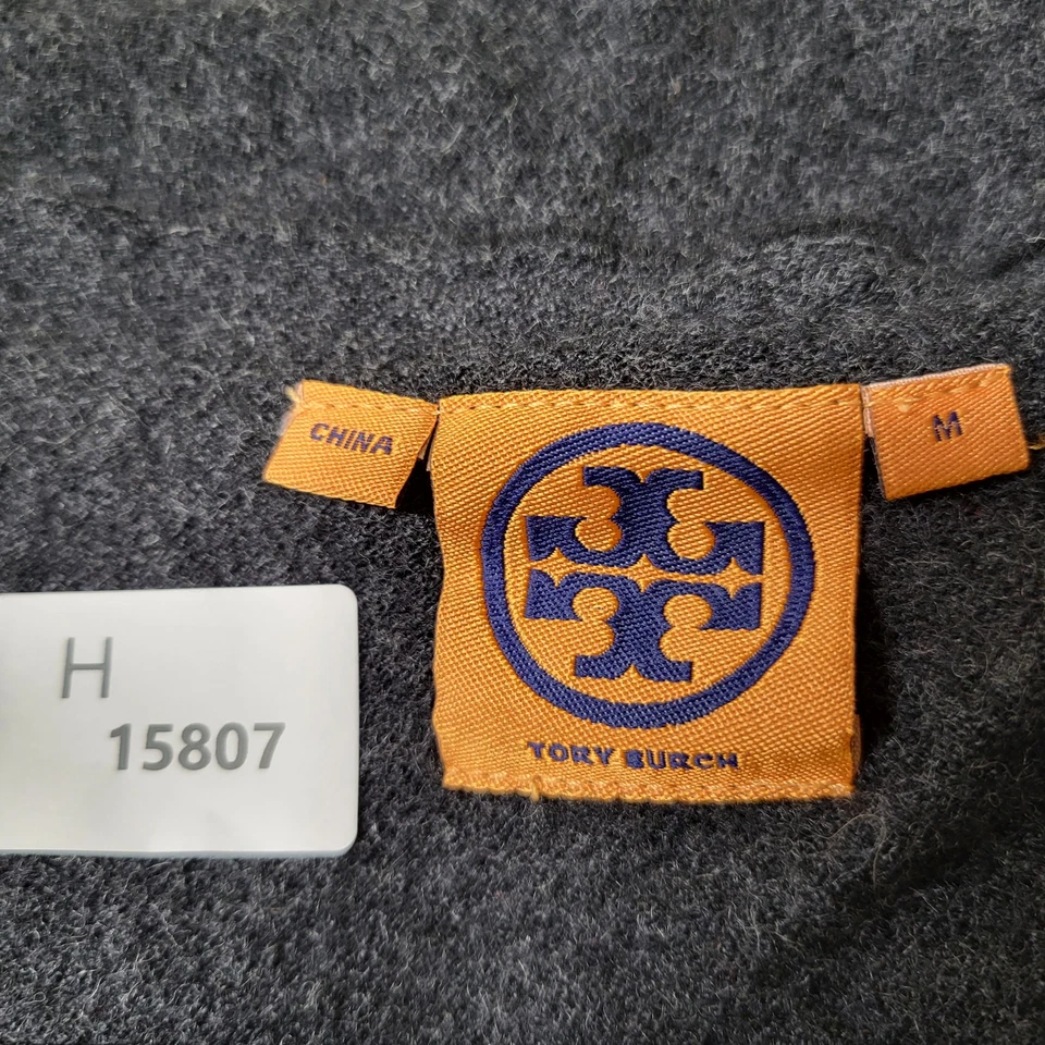 Tory Burch Women Dress M Charcoal Gray Taletta Wool Sheath Ruffle Sleeveless - Image 2 of 4