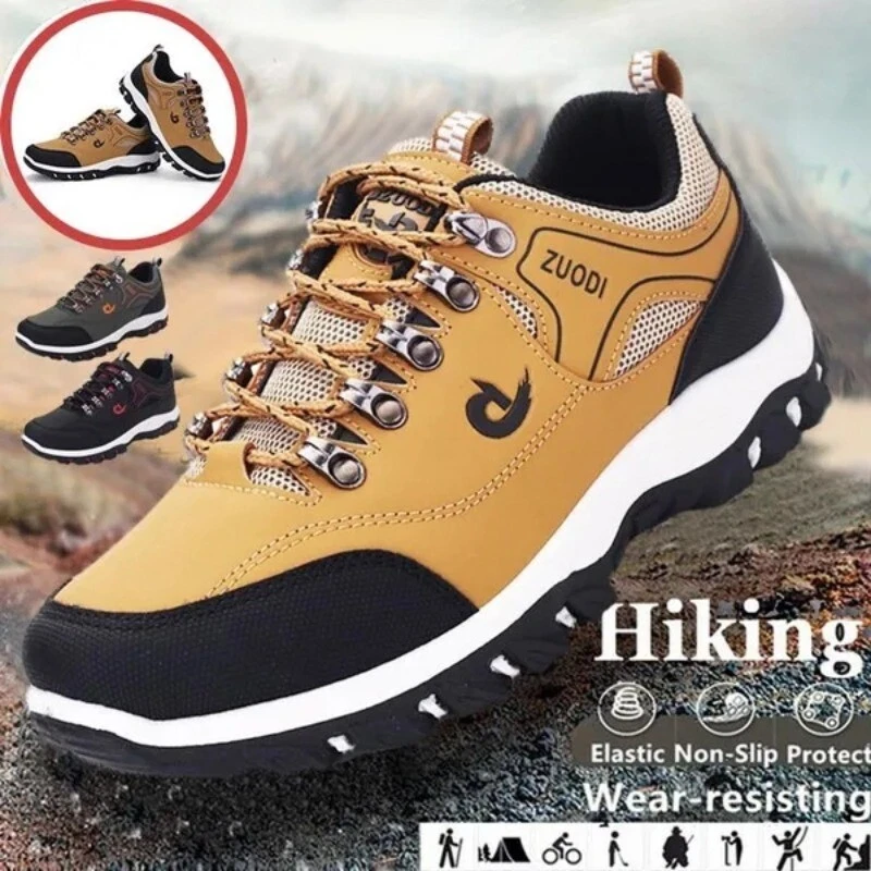 Men's Hiking Shoes Waterproof Sports Camping Tennis Outdoor Trekking Sneakers - Image 2 of 4