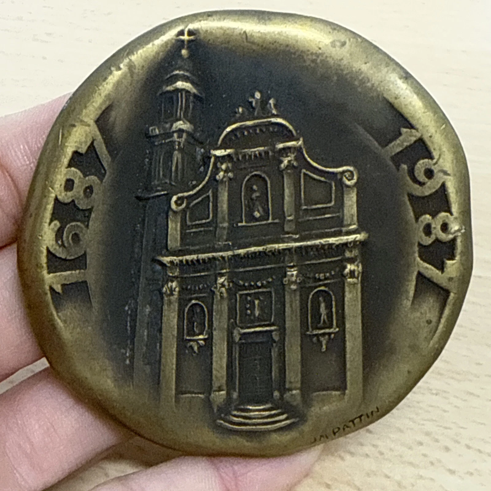Médaille 1687 1987 Tricentaire De La Chapelle De L’immaculée Conception