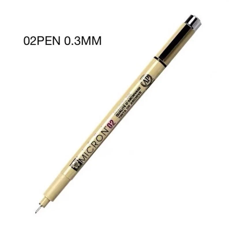 Caneta SAKURA Pigma Micron design gráfico 005 01 02 03 04 05 08 1 BR preta - Imagem 3 de 4