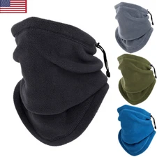 Winter Fleece Neck Gaiter Warmer Face Covering Windproof Half Balaclava Scarf