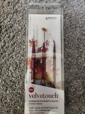Princeton VelveTouch Superior Synthetic Blend Brush For Mixed Media 3pc Mini