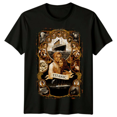 Titanic (1997) Movie Poster Inspired T-Shirt Retro 90s Tee Unisex