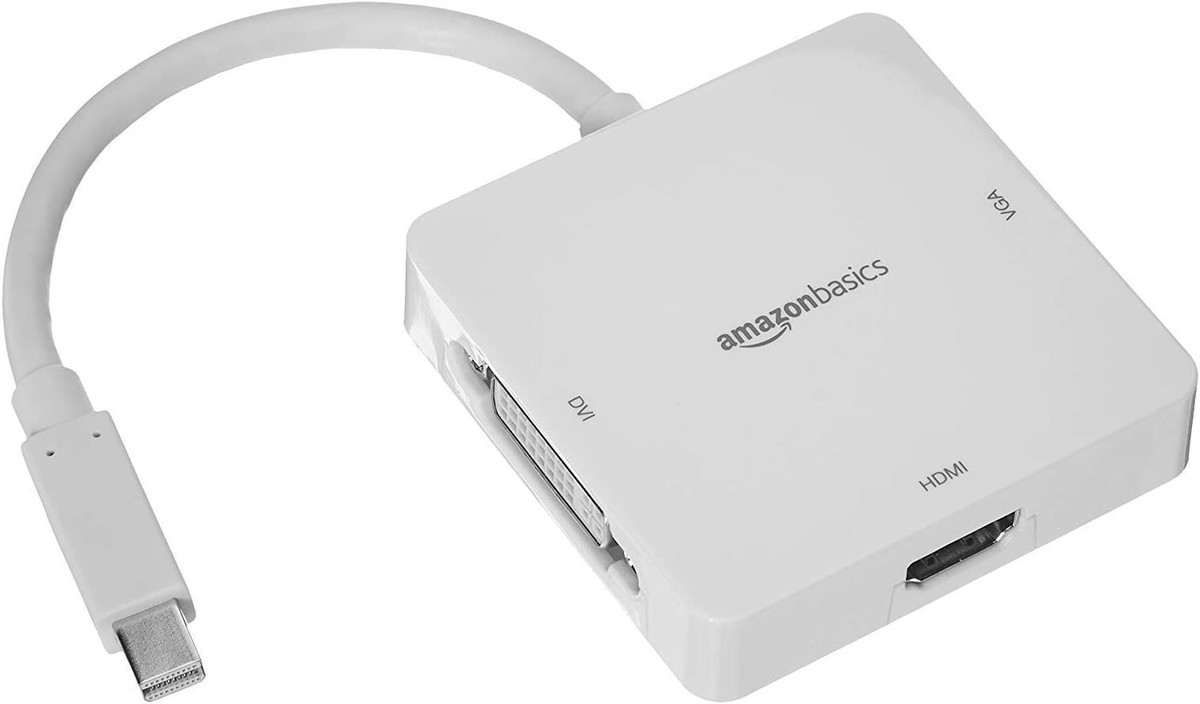 AmazonBasics Mini DisplayPort to HDMI/DVI/VGA Adapter DVI