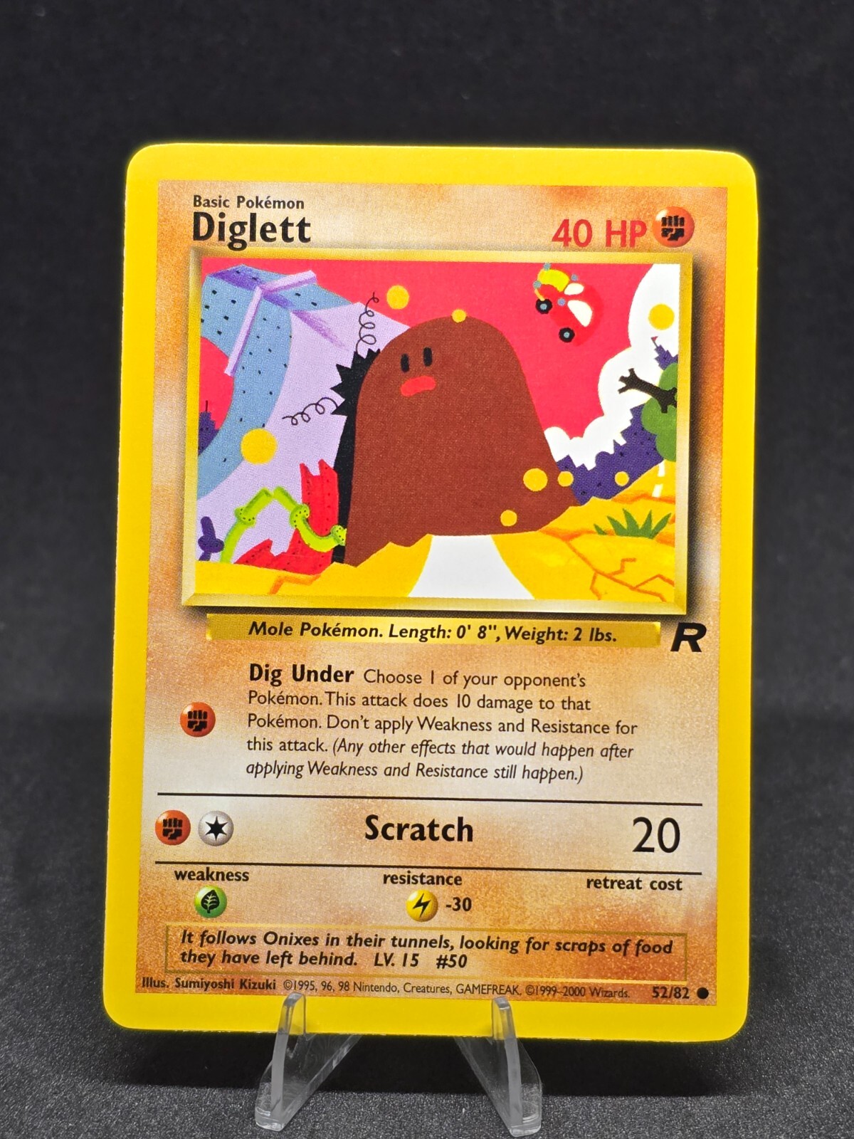 Pokémon Diglett 52/82 Team Rocket Vintage WOTC Common NM