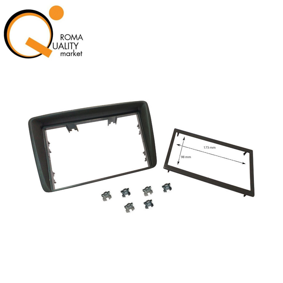 Mascherina Autoradio 2DIN Fit Fiat Panda 2 Serie con cornice