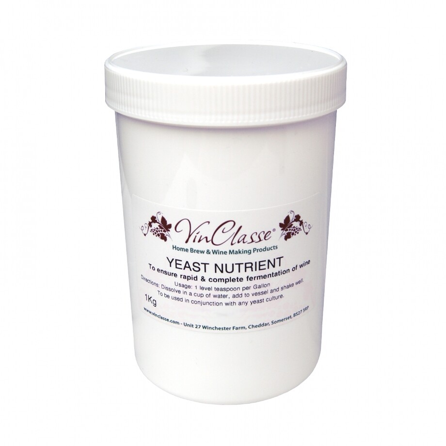 Vinclasse Wine Making Yeast Nutrient - 1kg Tub For Home Brew Beer Cider Lager